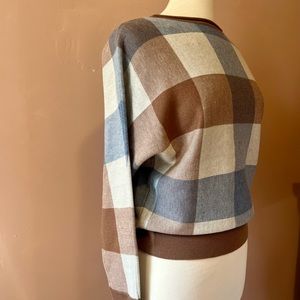 NWT Cynthia Rowley Cozy Crewneck in Plaid